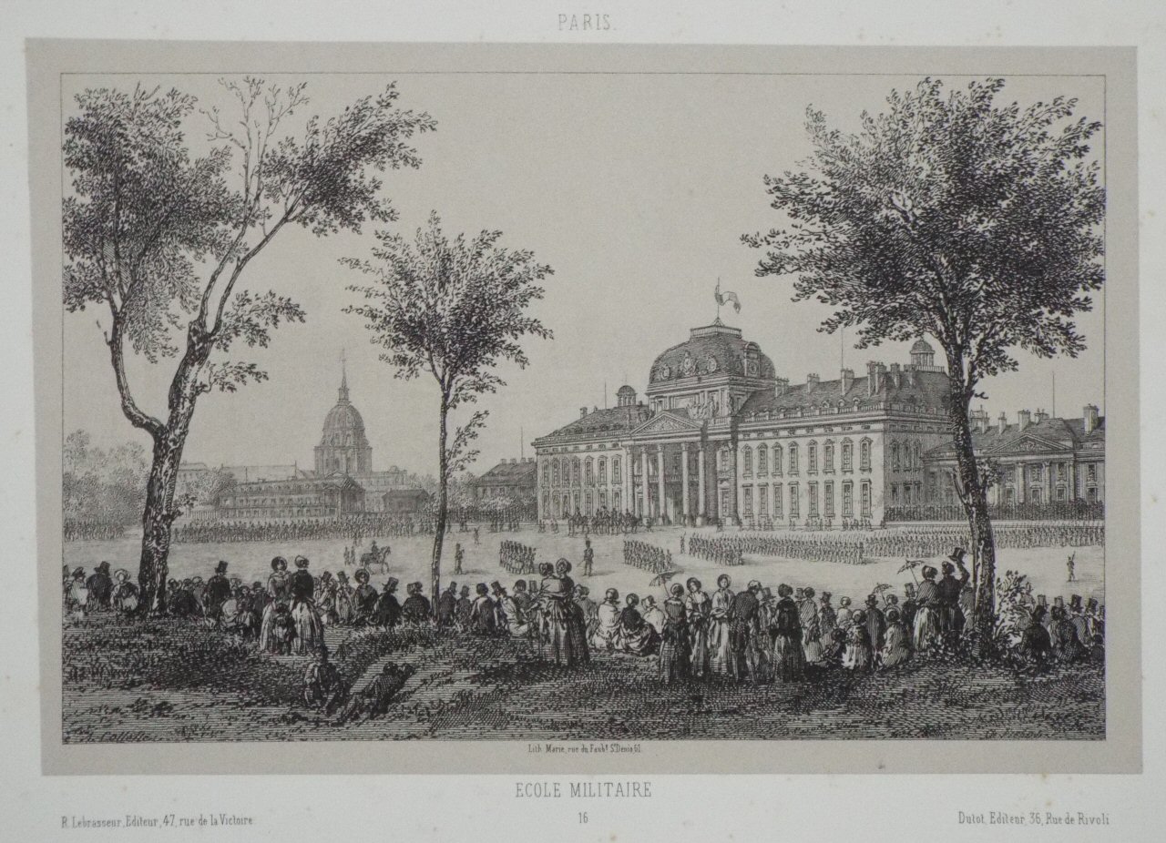 Lithograph - Paris. Ecole Militaire 16 - Collette